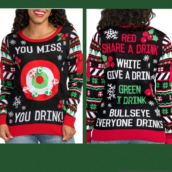 Tipsy Elves Sweaters - Tipsy Elves
YOU DRINK!

WOMEN'S DRINKING GAME UGLY
CHRISTMAS SWEATER